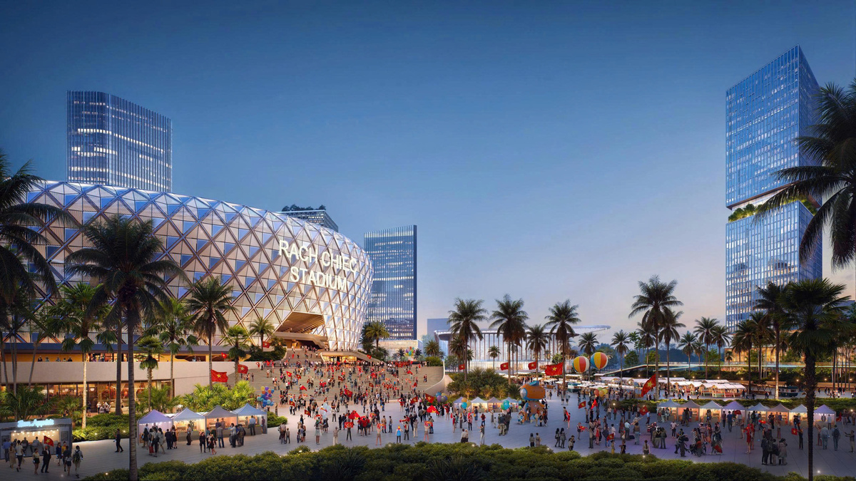 Phối cảnh khu thể thao Rạch Chiếc