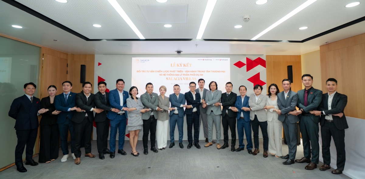 VinaLiving ký kết đối tác hợp tác phát triển trung tâm thương mại và công bố 10 đại lý phân phối Salacia Villas