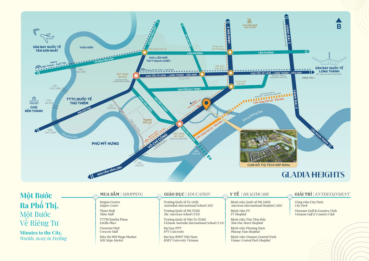 Bản đồ vị trí dự án Gladia Heights